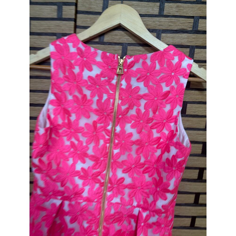 Sail To Sable Hot Pink Floral Embroidered Dress Size 4 - Picture 5 of 8